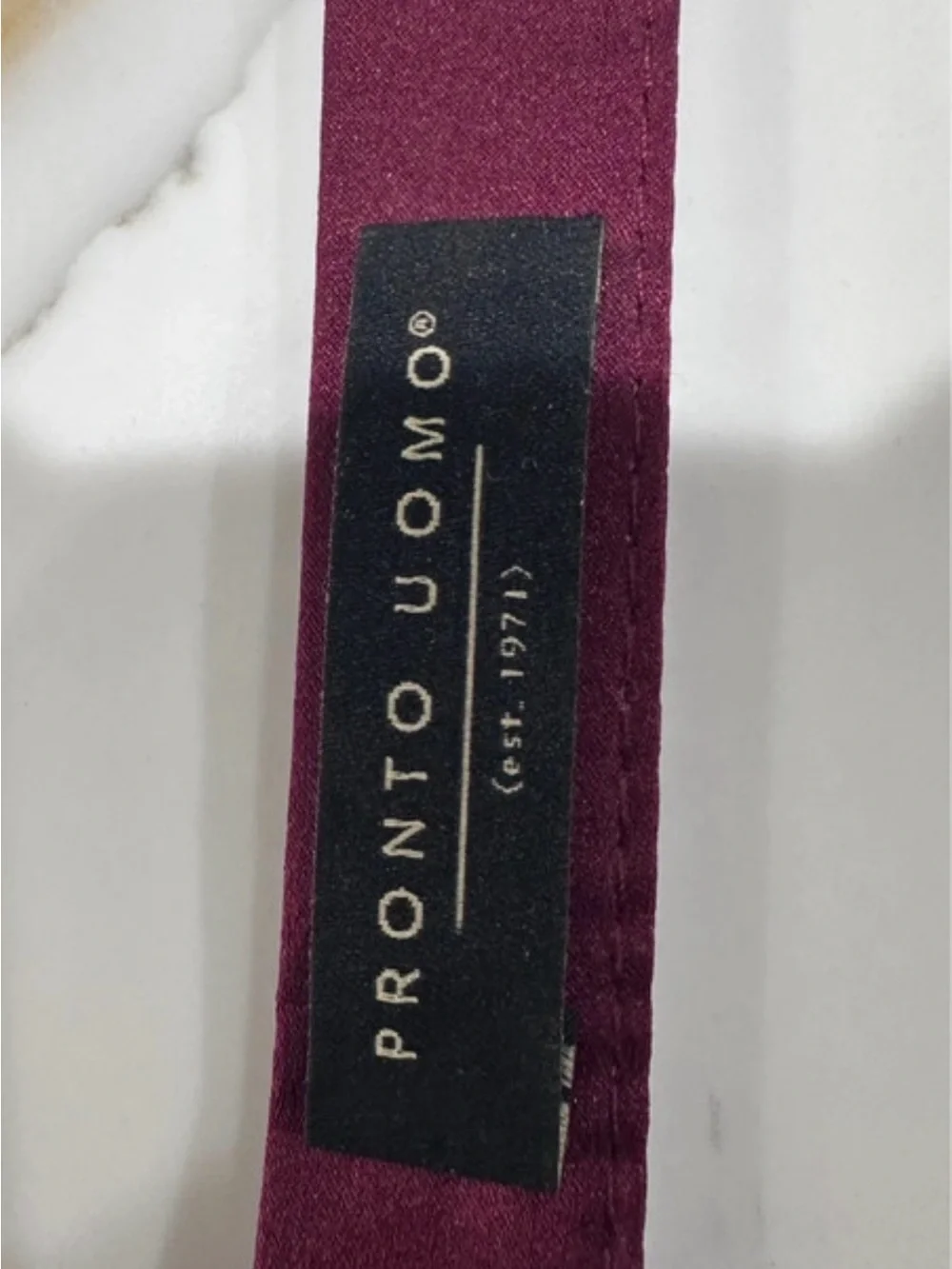 Pronto Uomo Solid Burgundy Men's Tie